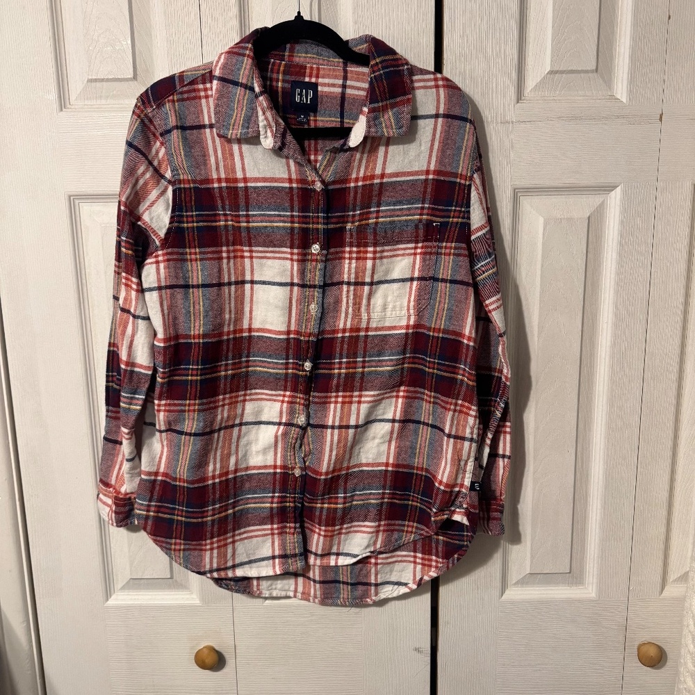 Rolling Stones Back Piece Upcycled Graphic T-Shirt & Flannel - Size Women's Med - Picture 3 of 3